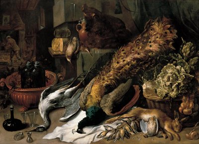 Stilleven met een Wijnkoeler door Frans Snyders or Snijders